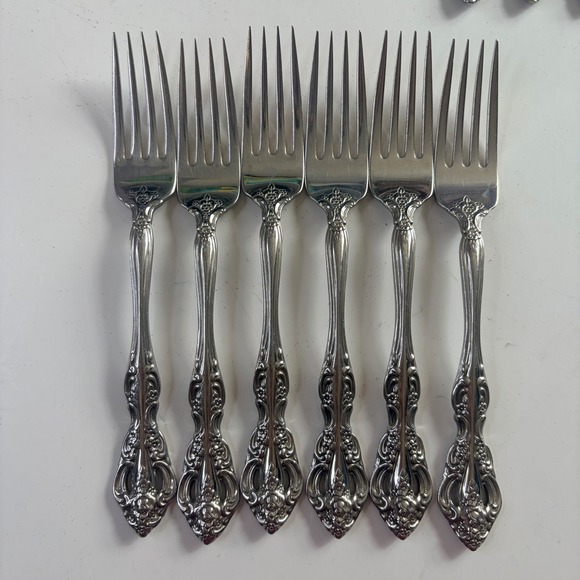 Oneida Other - Oneida USA Michelangelo Stainless Steel Dinner Forks Set 6 Ornate Floral 7.25in